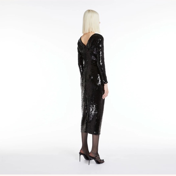 MaxMara Arlem Dress in Black Sequins - Picture 10 of 12
